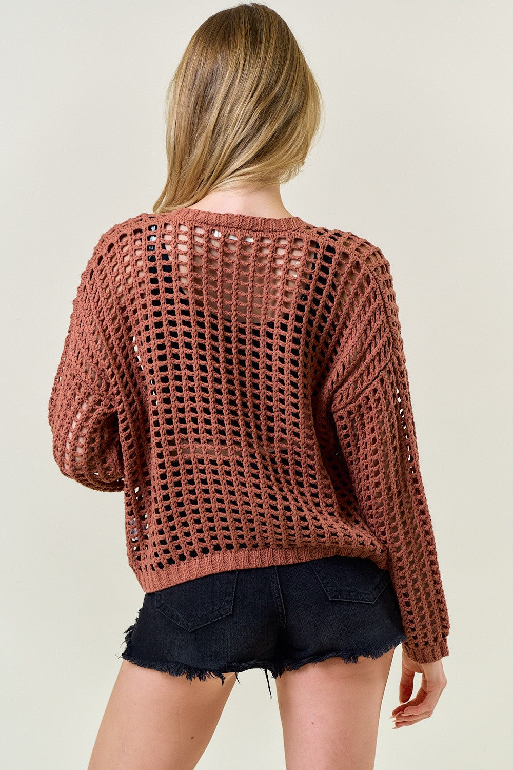 Clay Crochet Cropped Cardigan