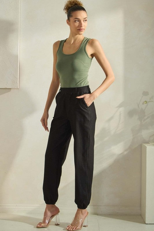 Smokey Olive U-Neckline Seamless Tank