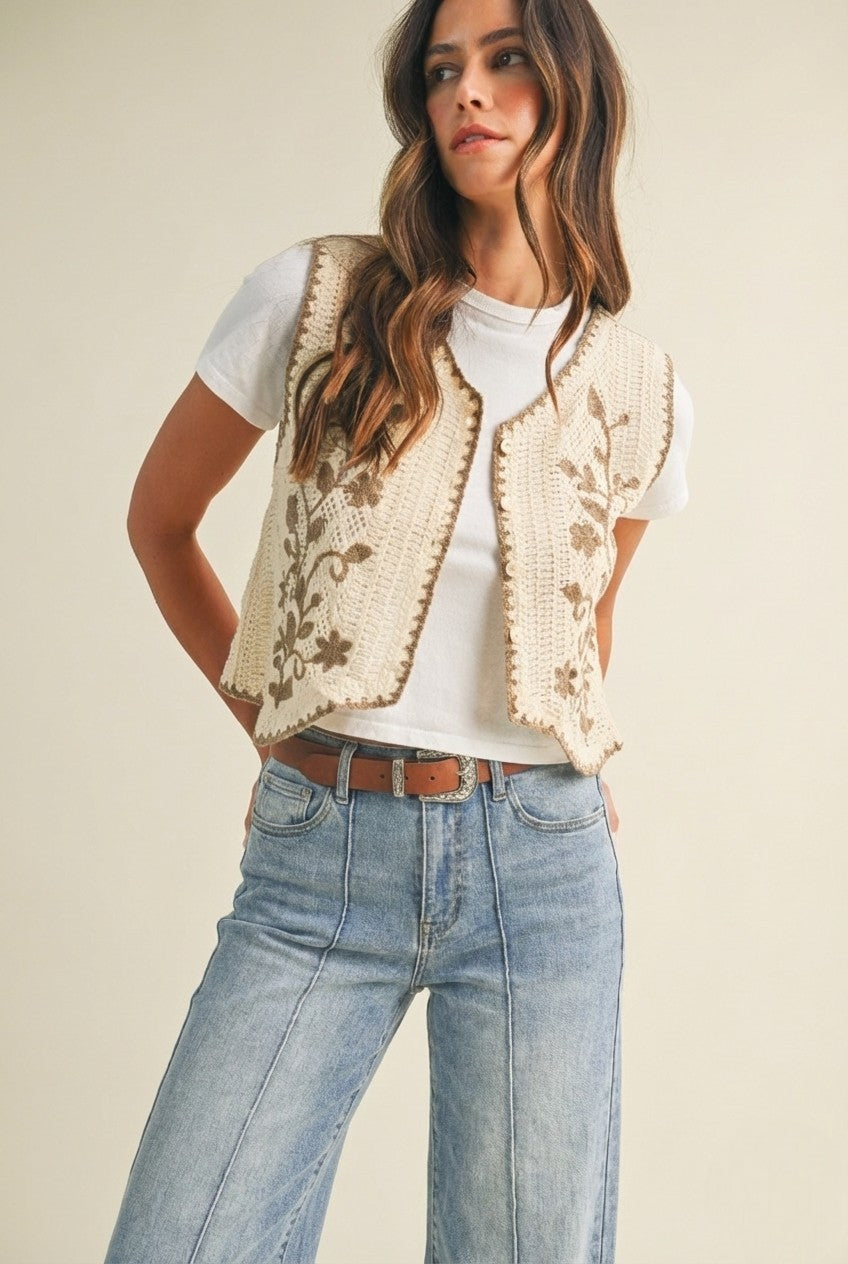 Light Denim High Rise Pin Tuck Wide Leg Jeans