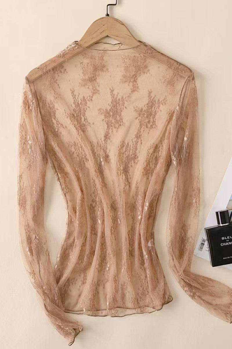 Cafe Sheer Lace Top