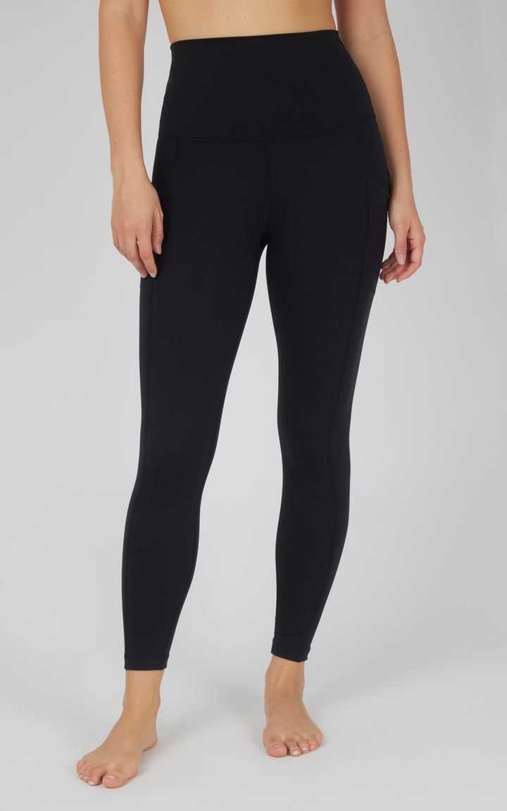 Black High Rise Ankle Leggings