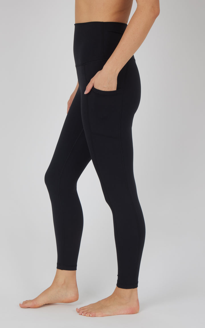 Black High Rise Ankle Leggings