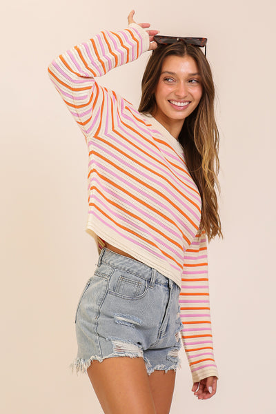 Sunset Stripes Knit Sweater