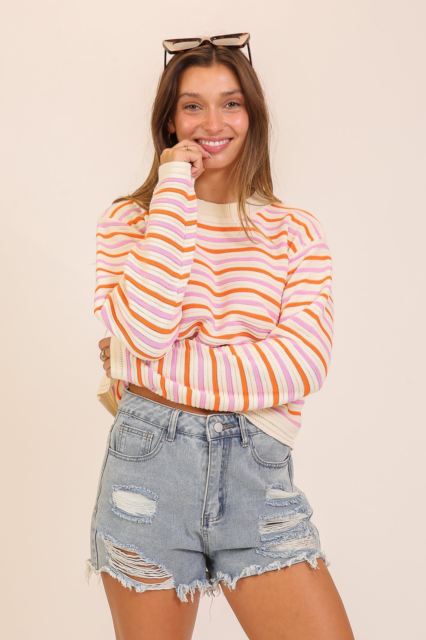 Sunset Stripes Knit Sweater