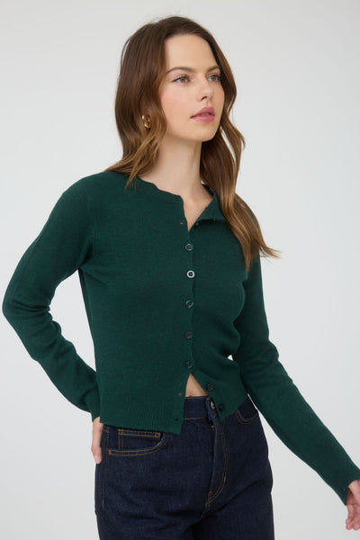 Hunter Green Button Down Cardigan
