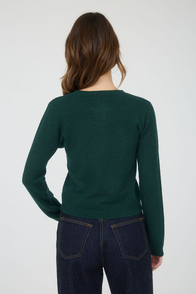 Hunter Green Button Down Cardigan