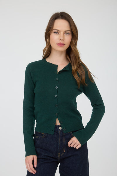 Hunter Green Button Down Cardigan