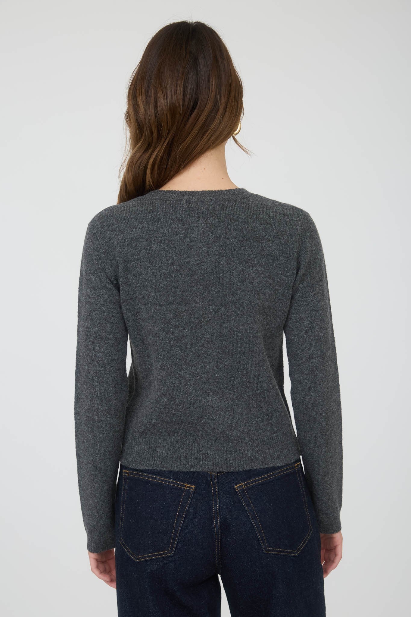 Charcoal Button Down Cardigan