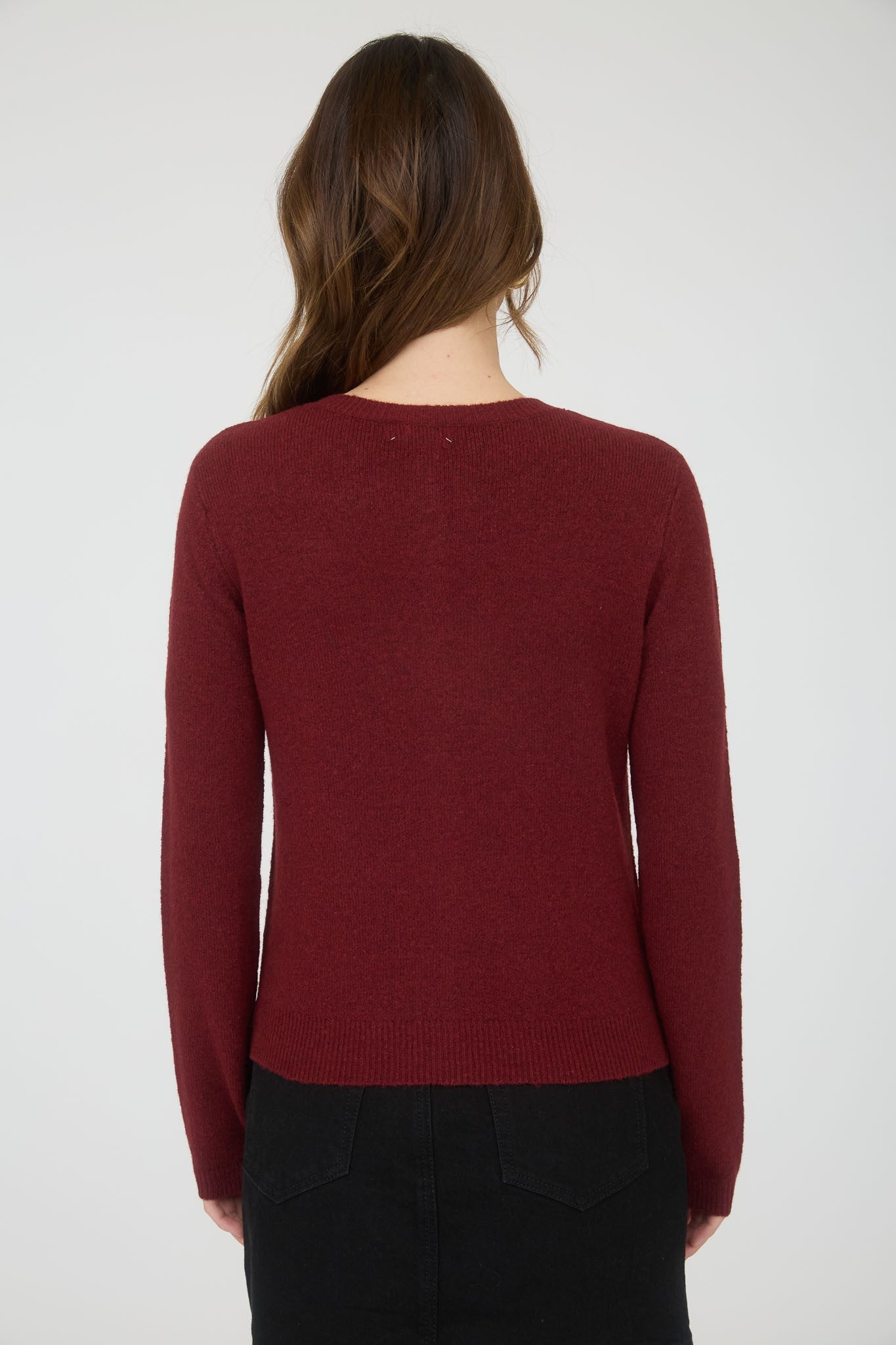 Burgundy Button Down Cardigan