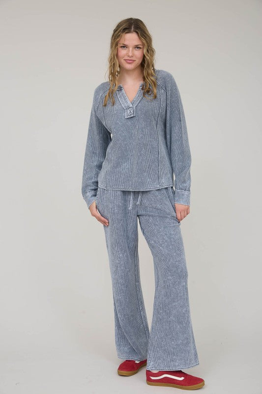 Indigo Blue Washed Lounge Pants