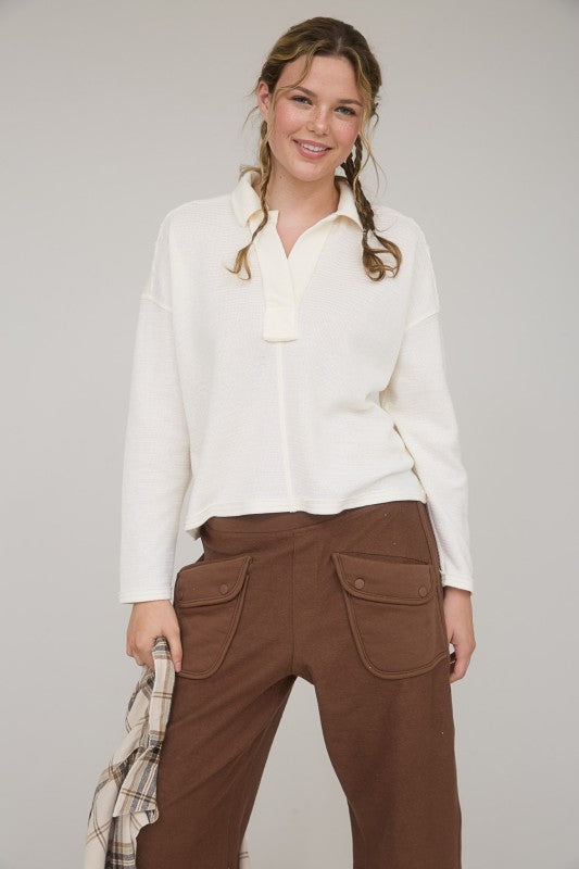 Brown Pocket Knit Lounge Pants