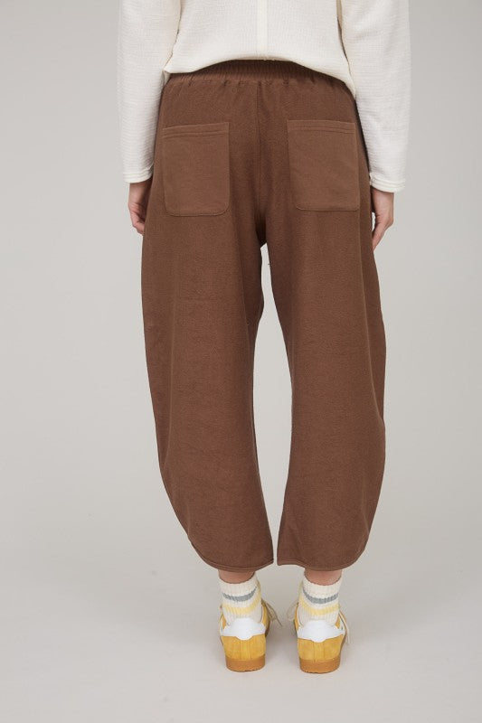 Brown Pocket Knit Lounge Pants