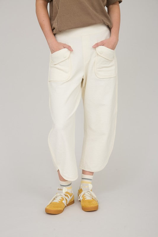 Ivory Pocket Knit Lounge Pants