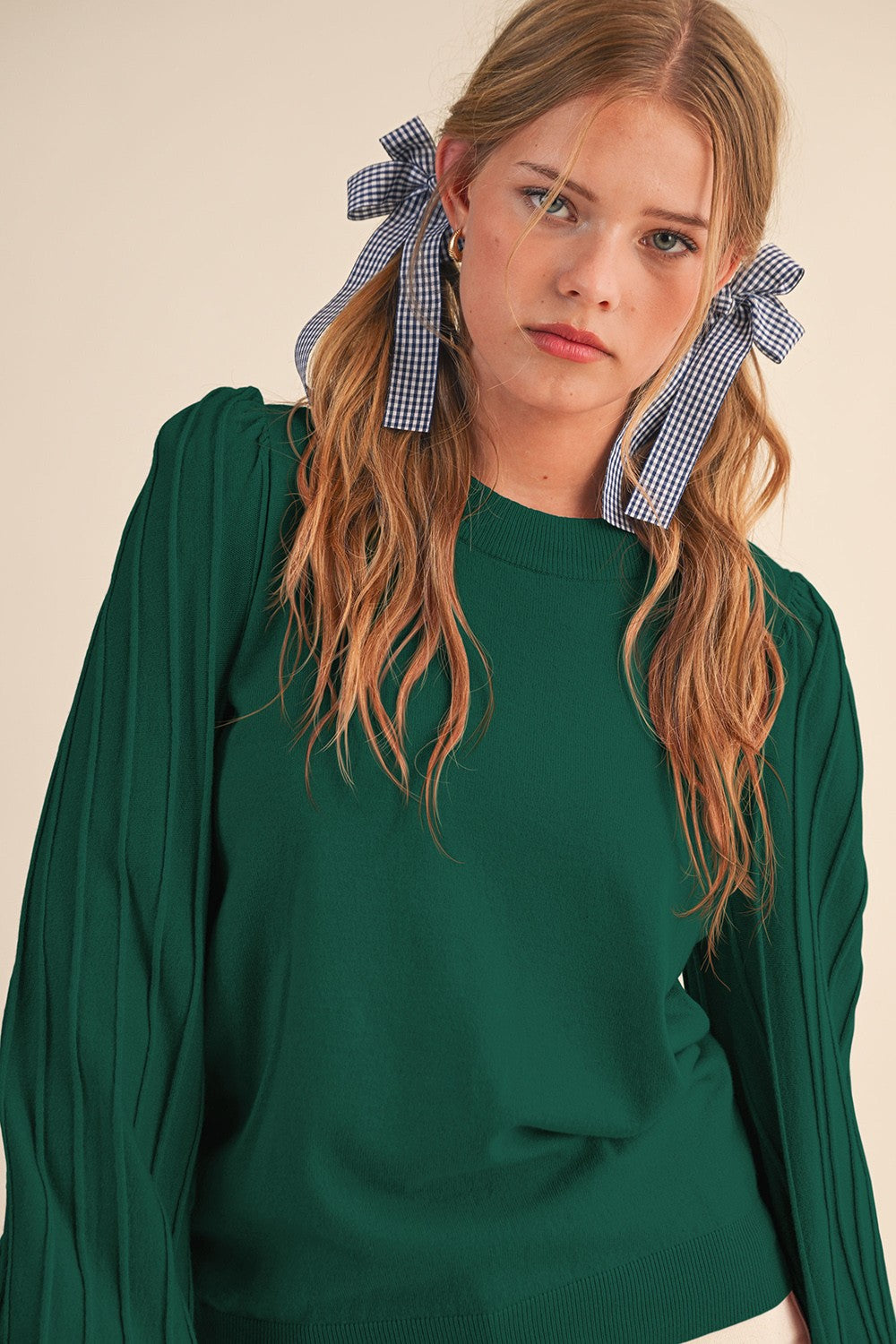 Forest Green Classic Texture Pullover