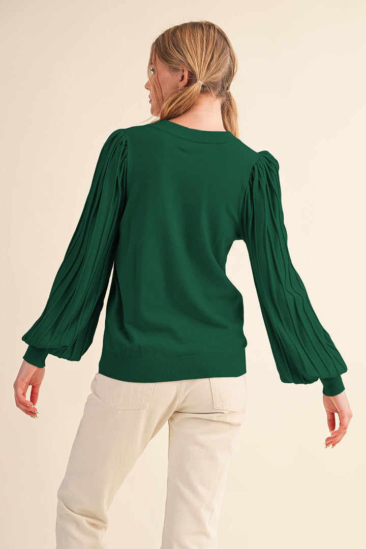 Forest Green Classic Texture Pullover