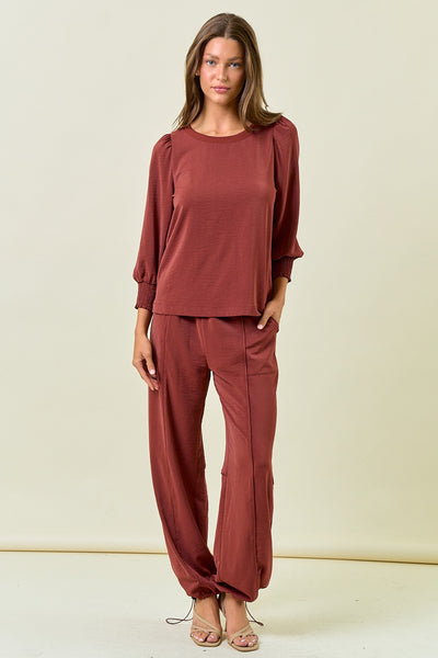 Sienna Stretch Satin Jogger