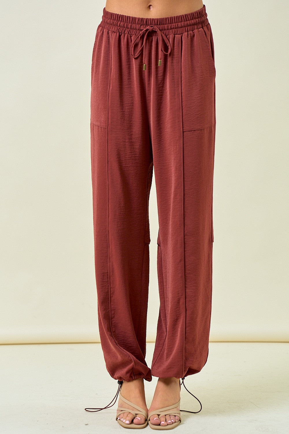 Sienna Stretch Satin Jogger