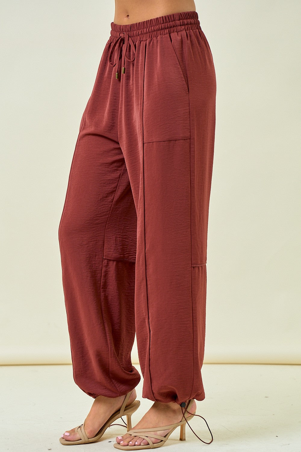 Sienna Stretch Satin Jogger