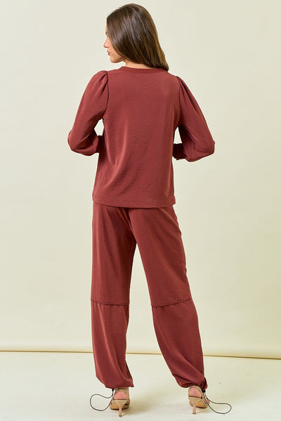 Sienna Stretch Satin Jogger