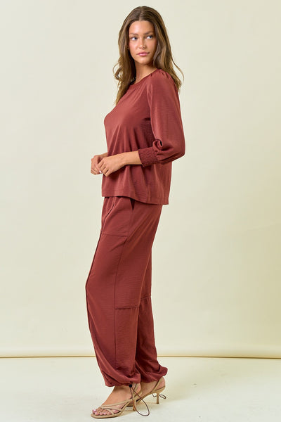 Sienna Stretch Satin Jogger