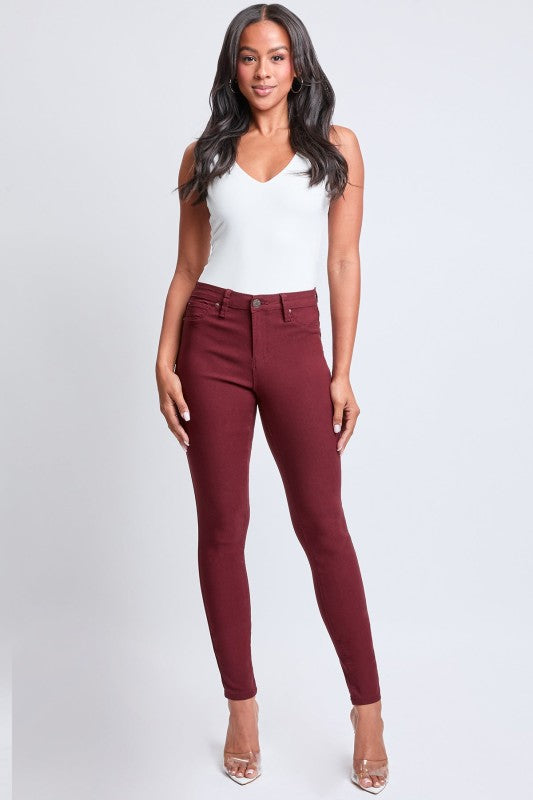 Dark Wine Hyperstretch Skinny Pants