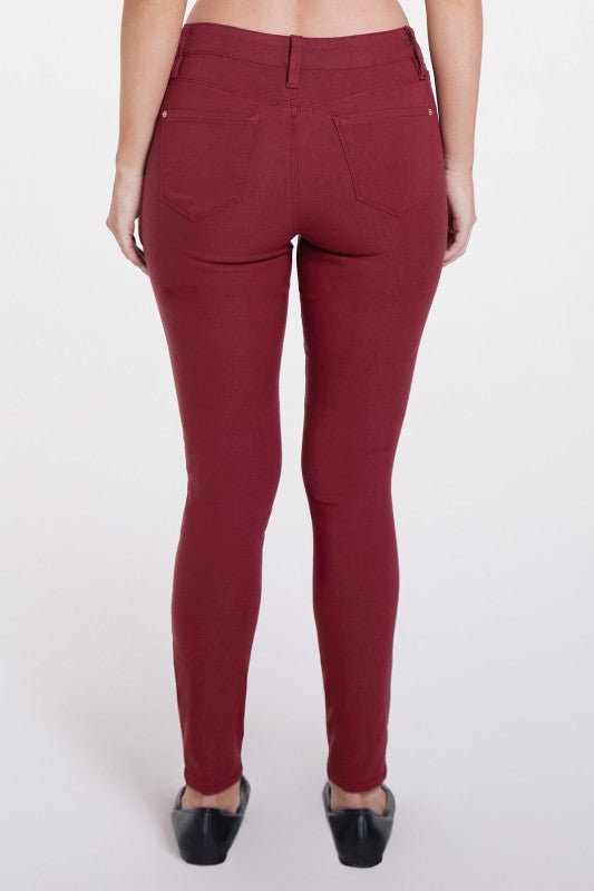 Dark Wine Hyperstretch Skinny Pants