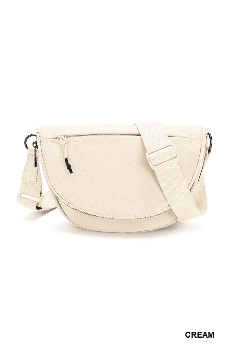 Cream Crossbody Festival Bag