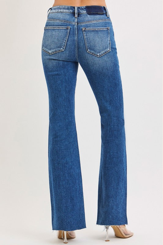 Risen High Rise Flare Jeans