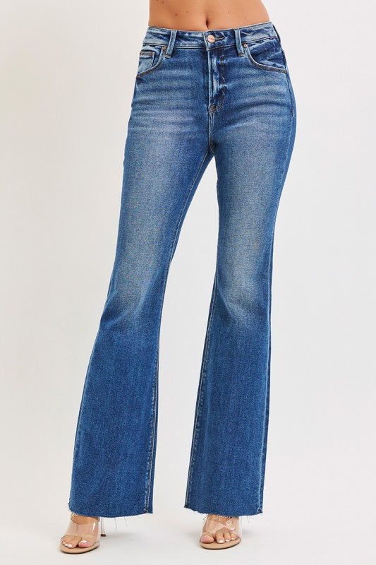 Risen High Rise Flare Jeans