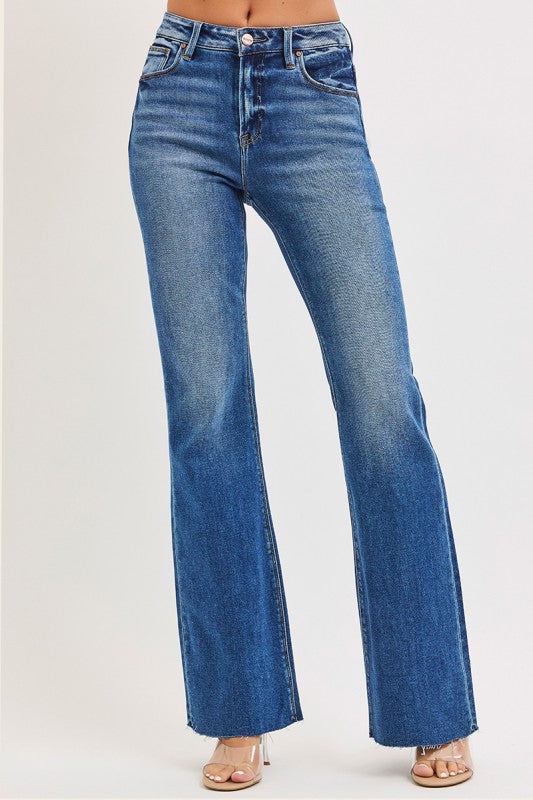 Risen High Rise Flare Jeans
