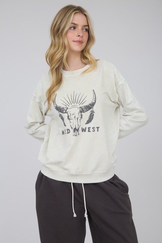 Wild West Long Sleeve Knit Top