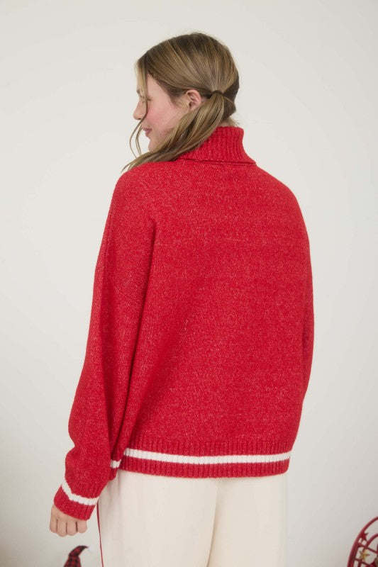 Red Apres Turtleneck Sweater