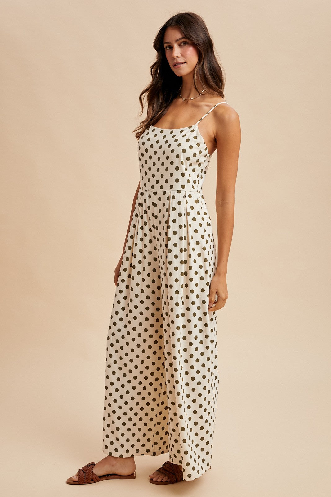 Polka Dot Tank Wide Leg Jumpsuit
