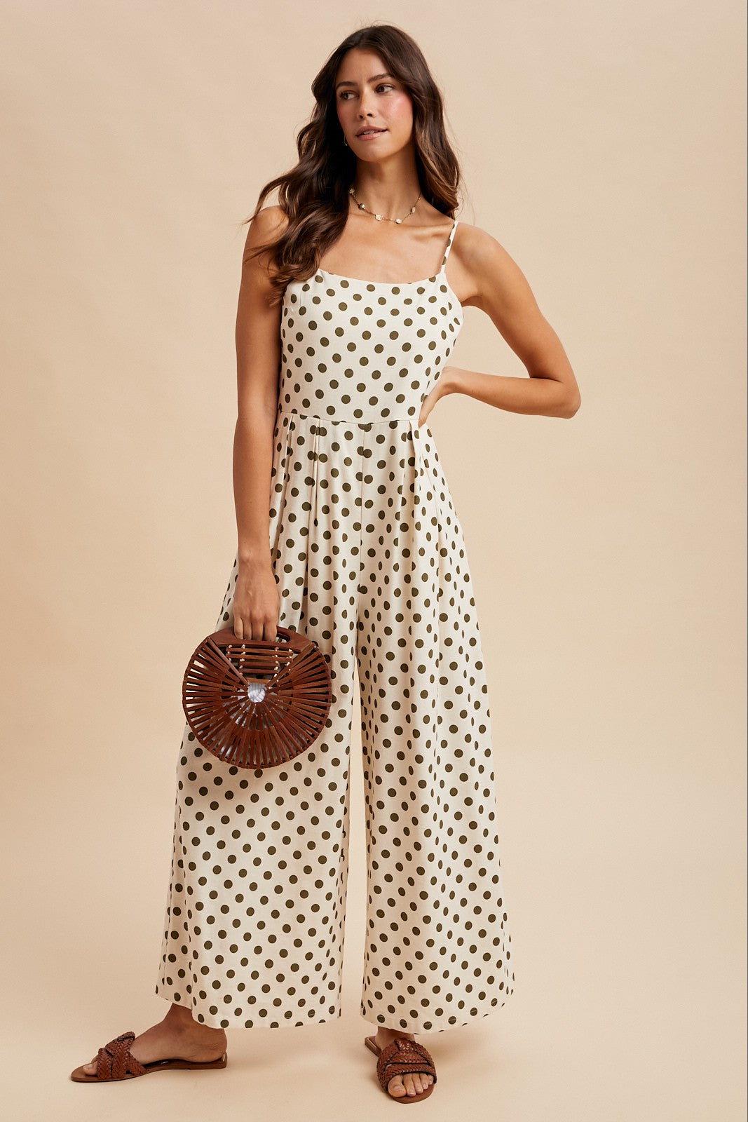 Polka Dot Tank Wide Leg Jumpsuit