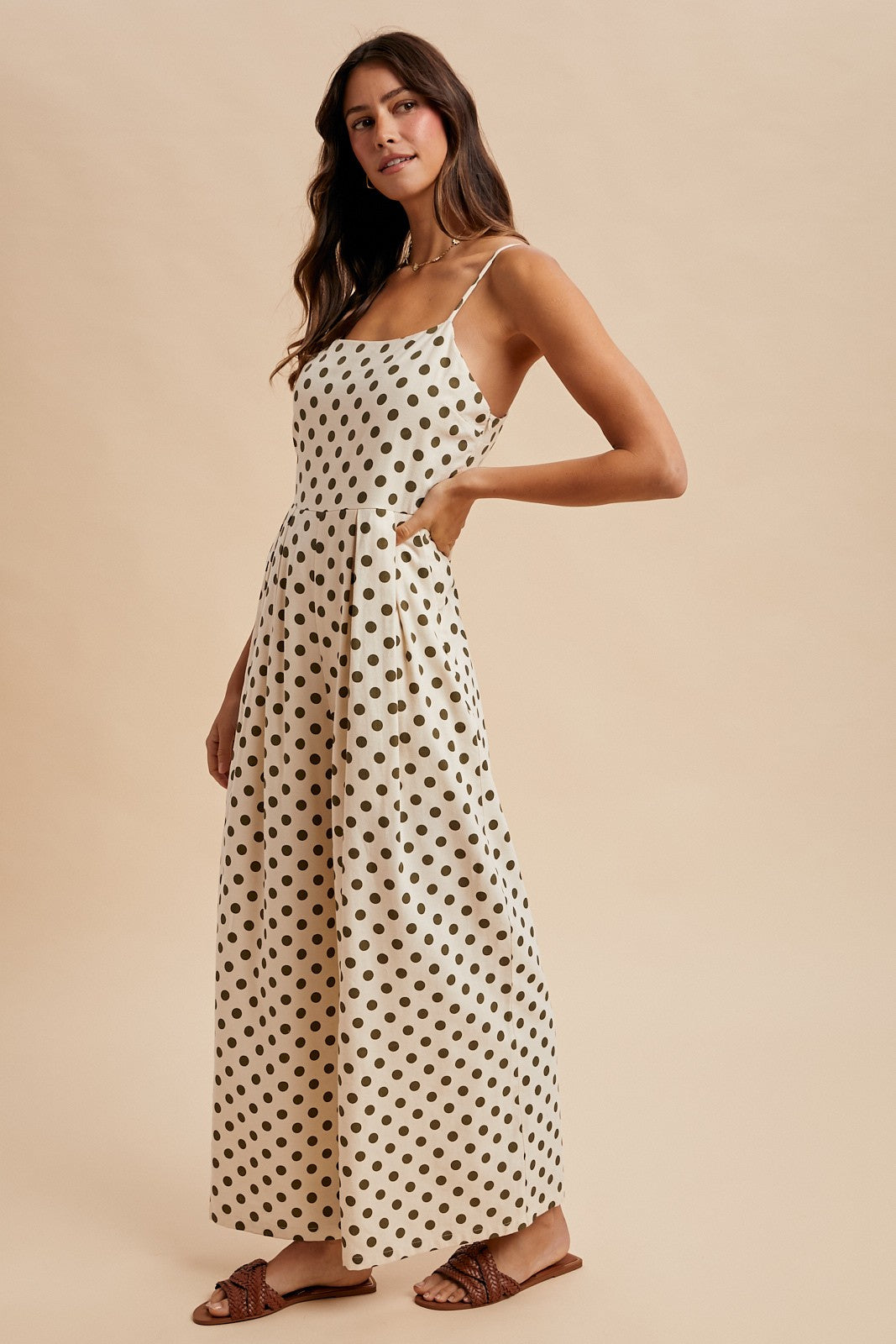 Polka Dot Tank Wide Leg Jumpsuit