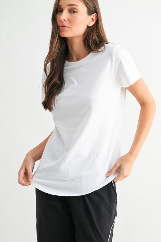White Soft Curve Tee