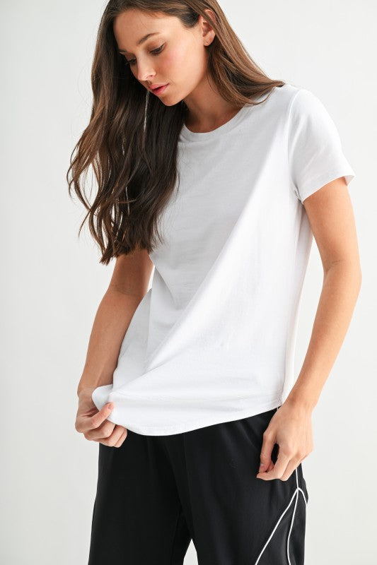 White Soft Curve Tee