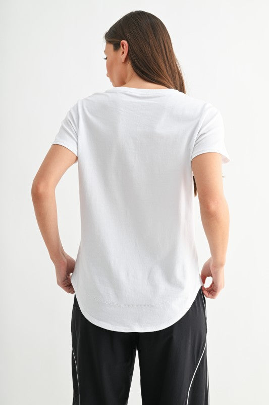 White Soft Curve Tee
