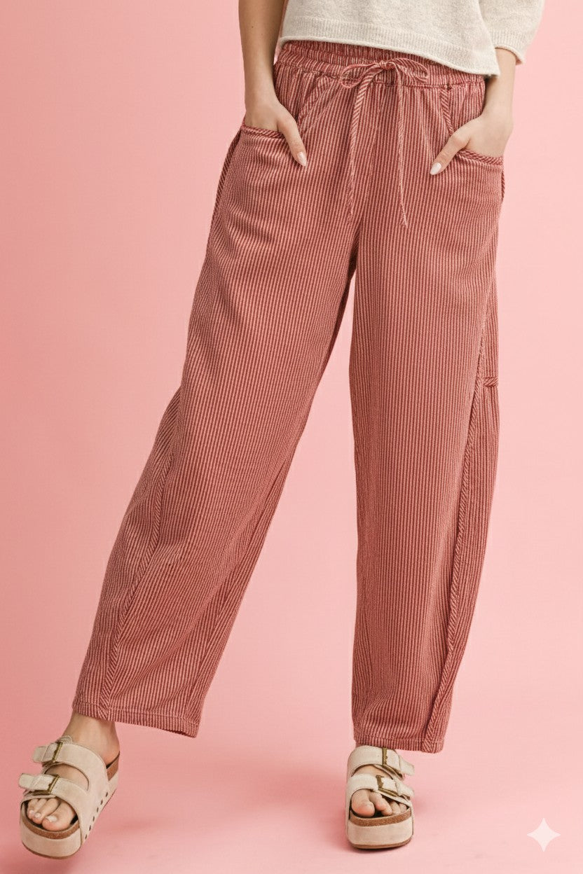 Red Melange Serene Pants