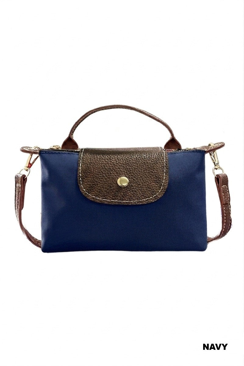 Navy Color Block Mini Handbag