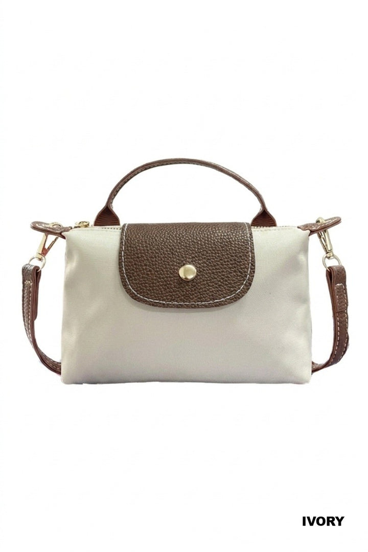 Ivory Color Block Mini Handbag