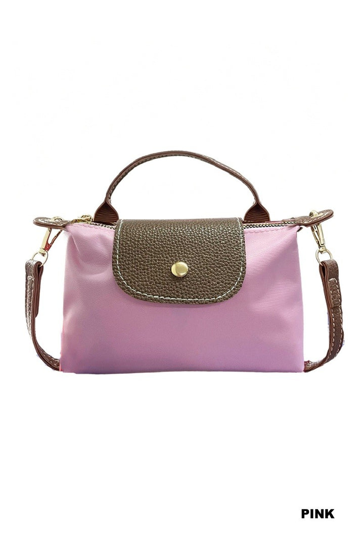 Pink Color Block Mini Handbag