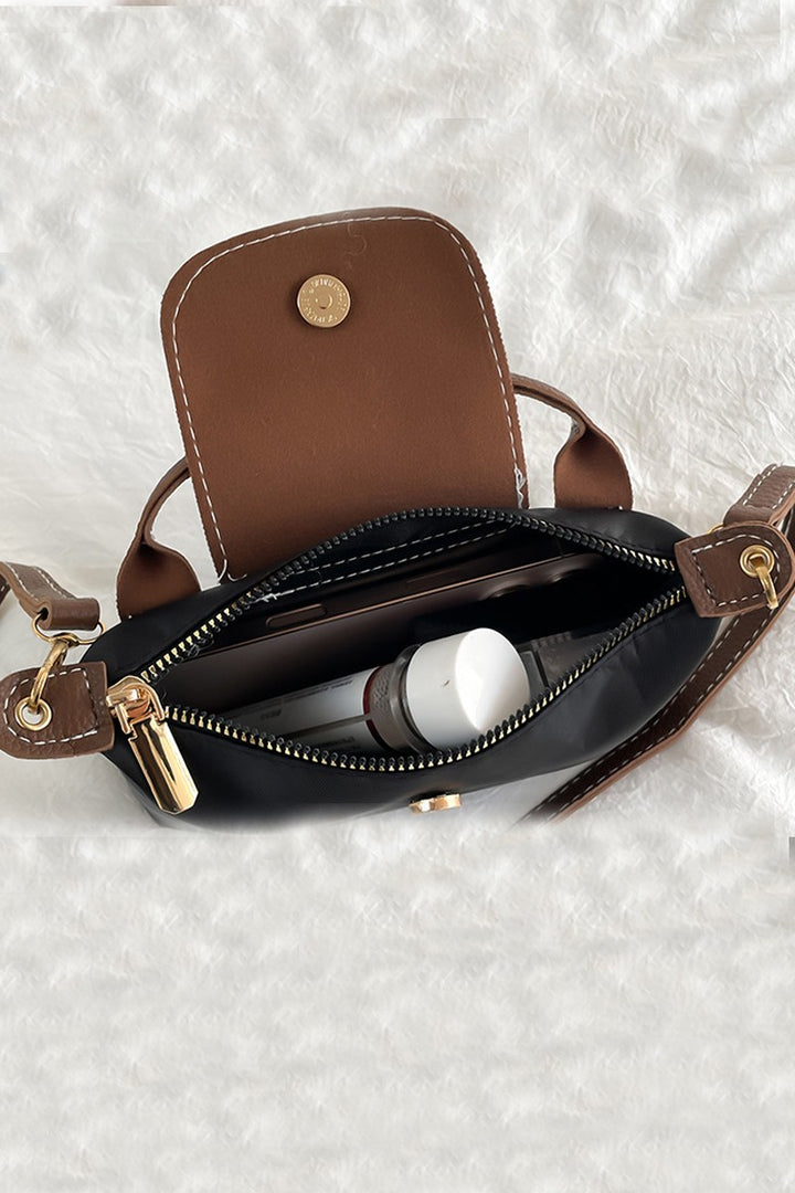 Black Color Block Mini Handbag