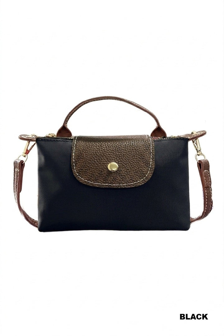 Black Color Block Mini Handbag