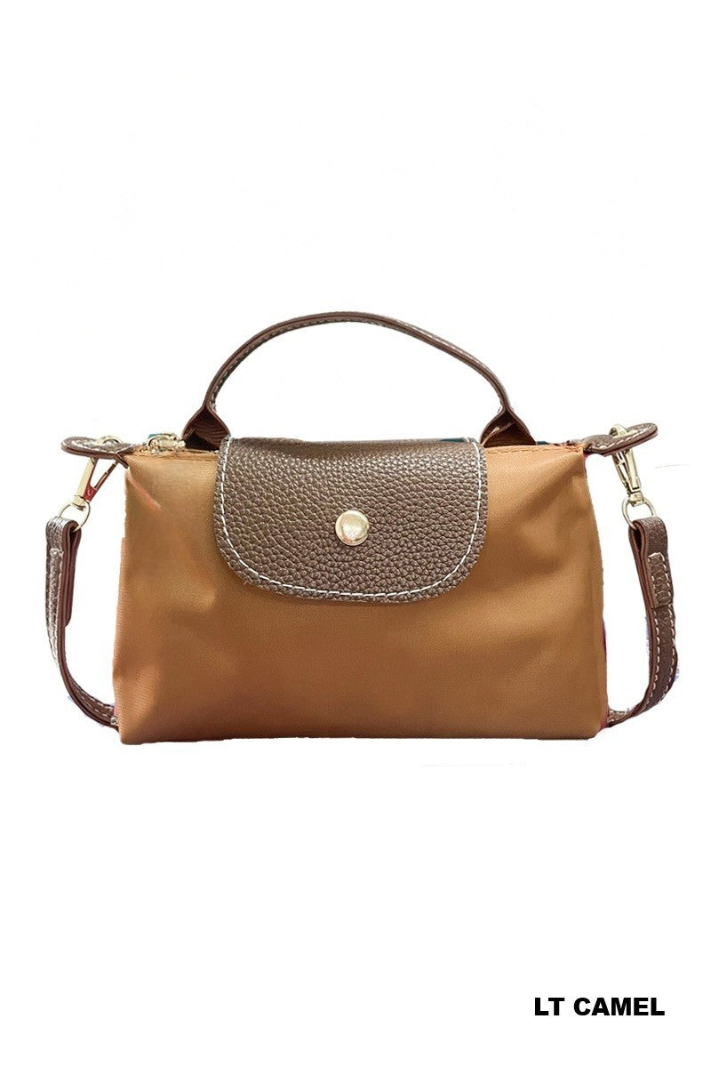Light Camel Color Block Mini Handbag