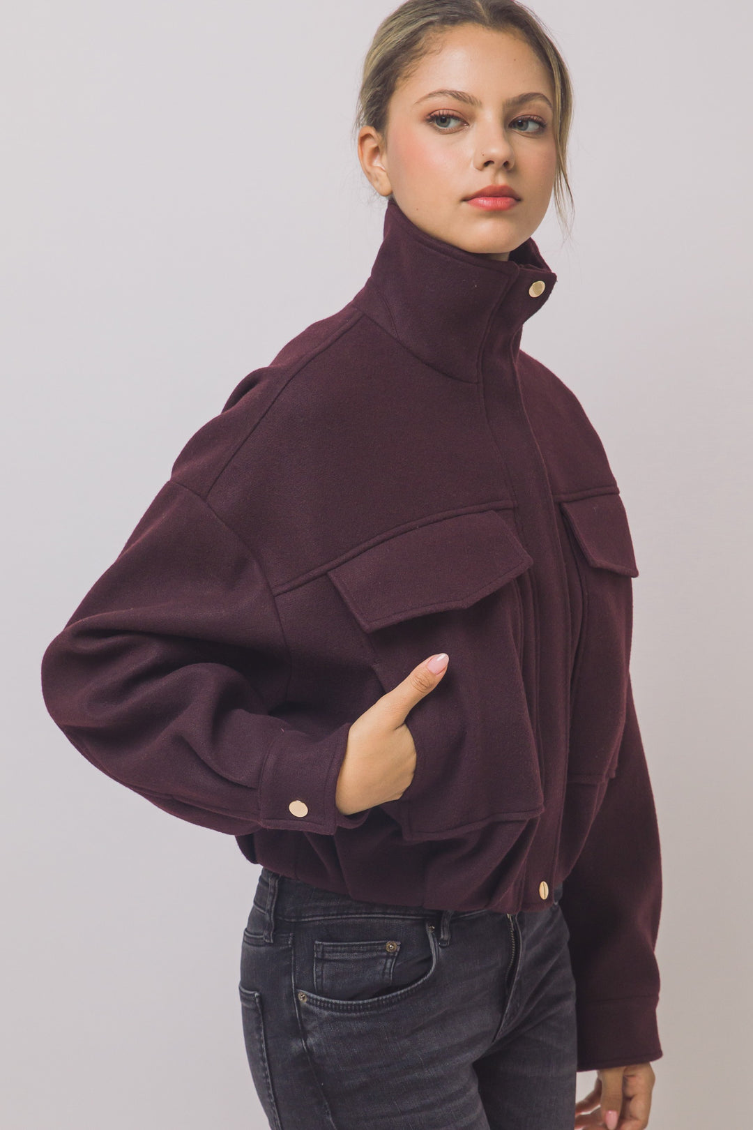 Burgundy Utility Jacket