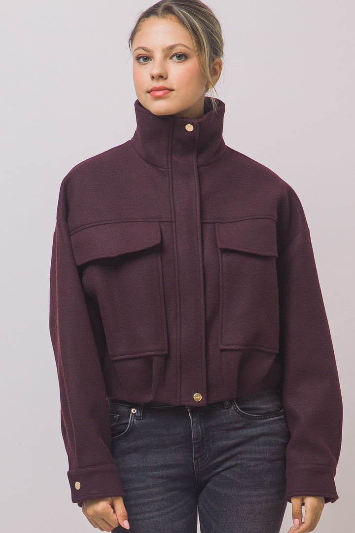 Burgundy Utility Jacket