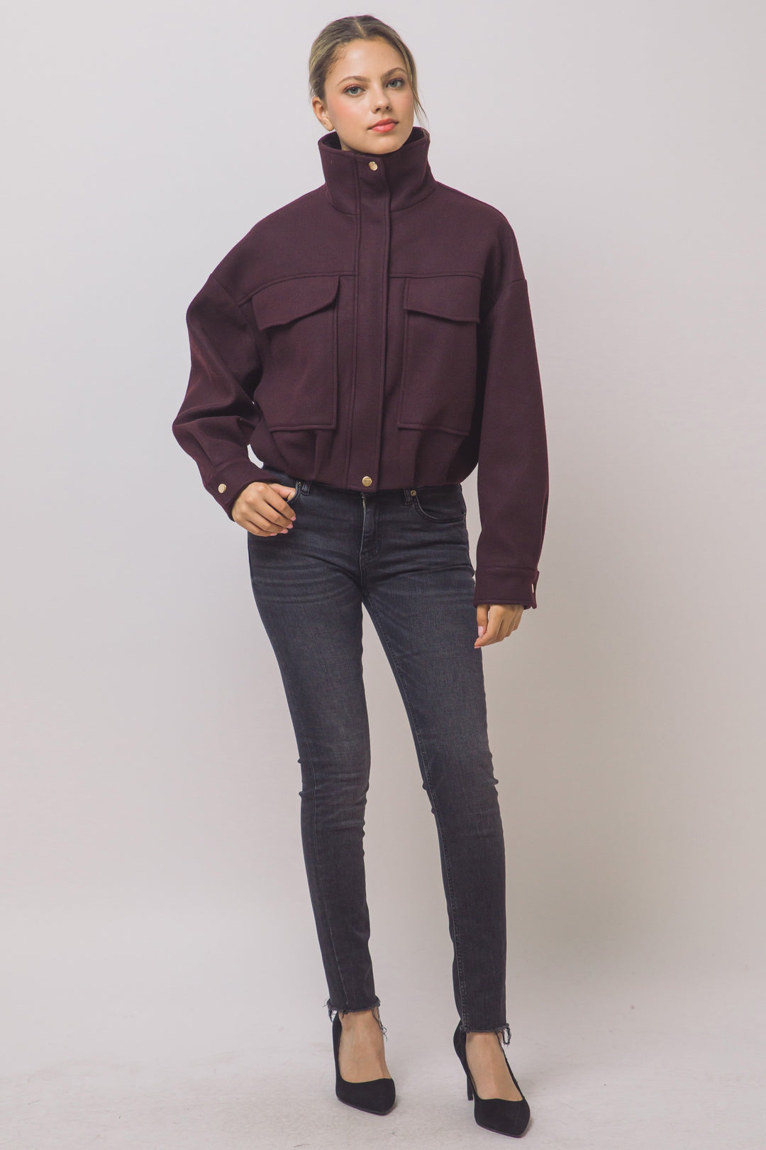 Burgundy Utility Jacket