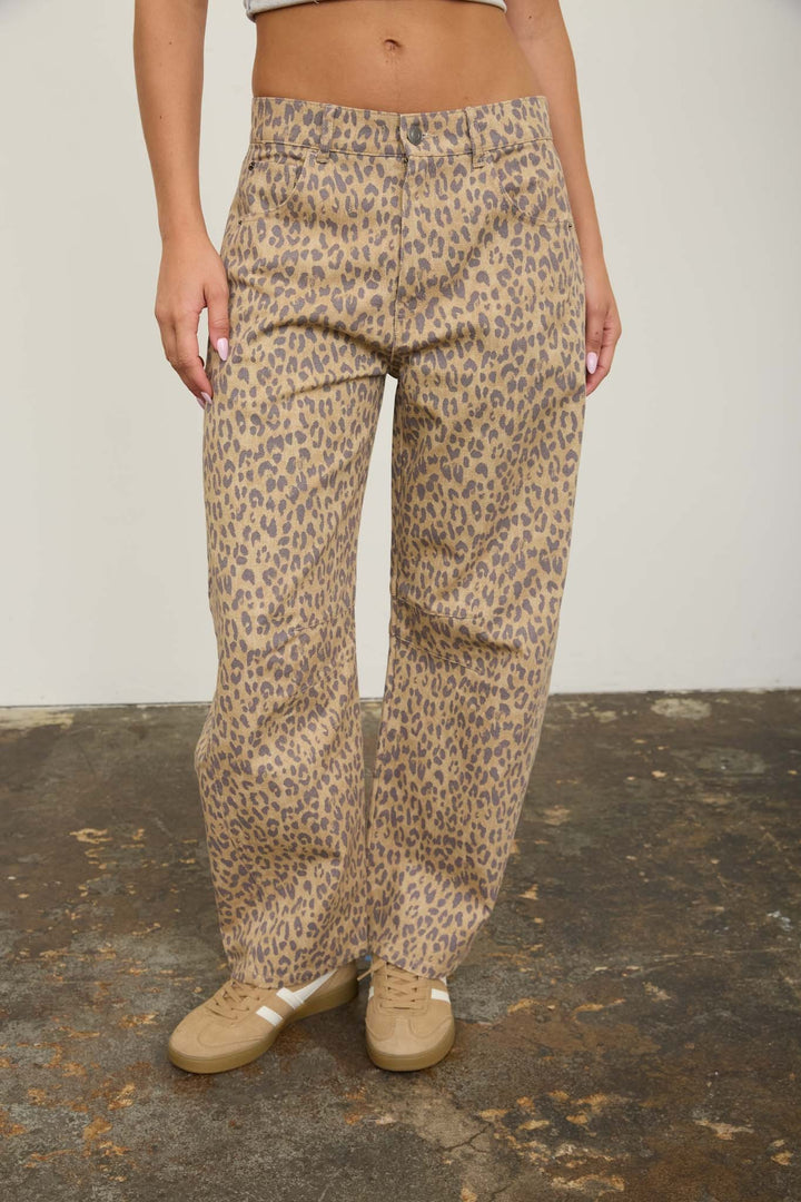 Leopard Print Jeans