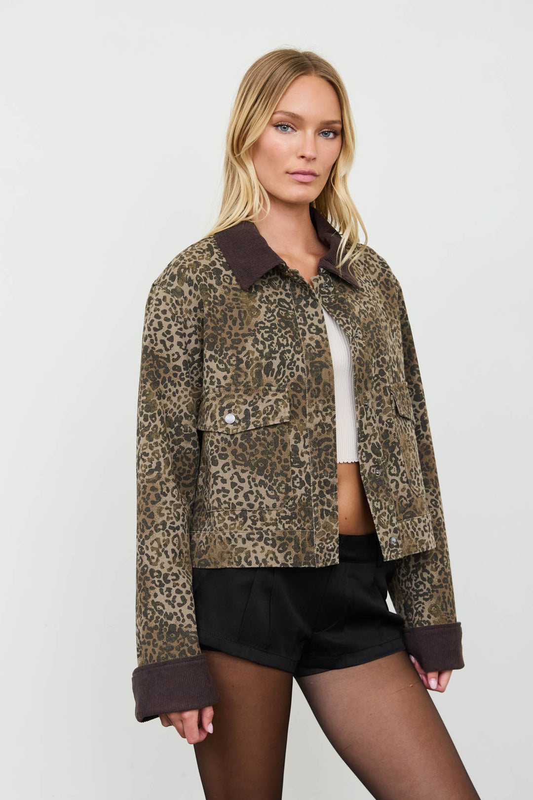 Washed Leopard Jacket
